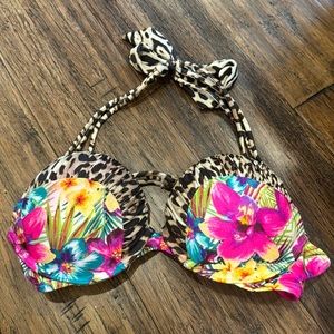 VICTORIAS SECRET FLORAL PUSH-UP  BIKINI TOP 32A